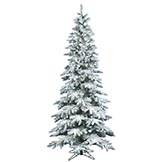 10 foot Slim Flocked Utica Fir Tree: Unlit