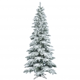 12 foot Slim Flocked Utica Fir Tree: Unlit