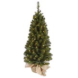 3 foot Felton Pine Tree in Burlap Base: Unlit
