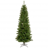 7.5 foot Salem Pencil Pine Tree: Multicolor LEDs