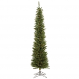 5.5 foot Durham Pole Pencil Pine Tree: Clear LEDs