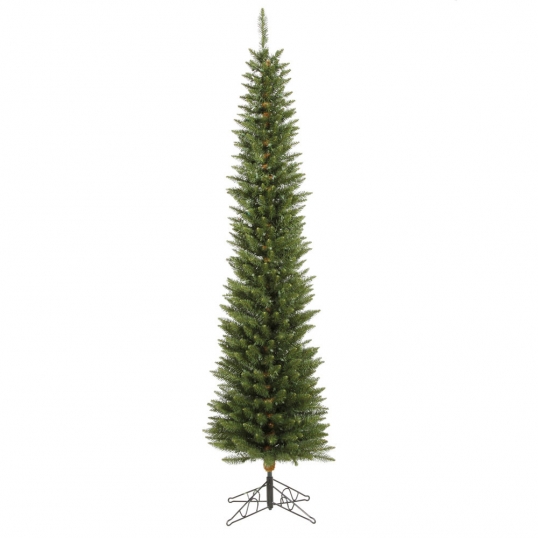 6.5 foot Durham Pole Pencil Pine Tree: Multi-Colored LEDs