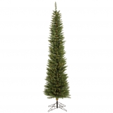 7.5 foot Durham Pole Pencil Pine Tree: Clear LEDs