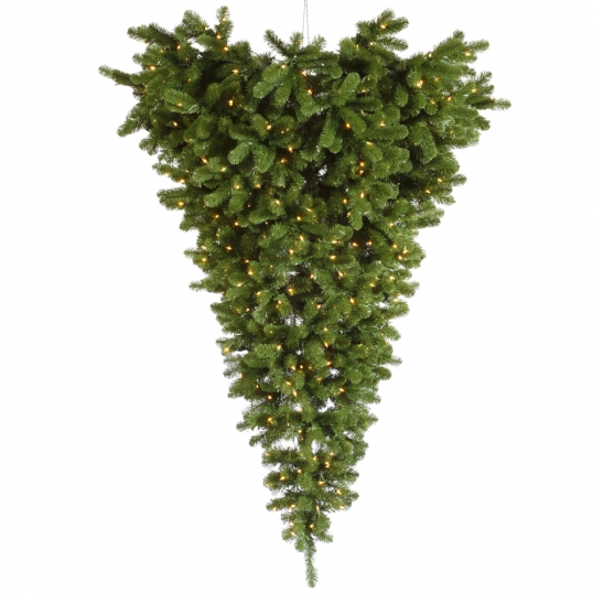 6 foot American Upside Down Wall Christmas Tree: Lights