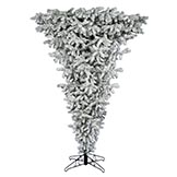 9 foot Flocked Upside Down Christmas Tree: Lights