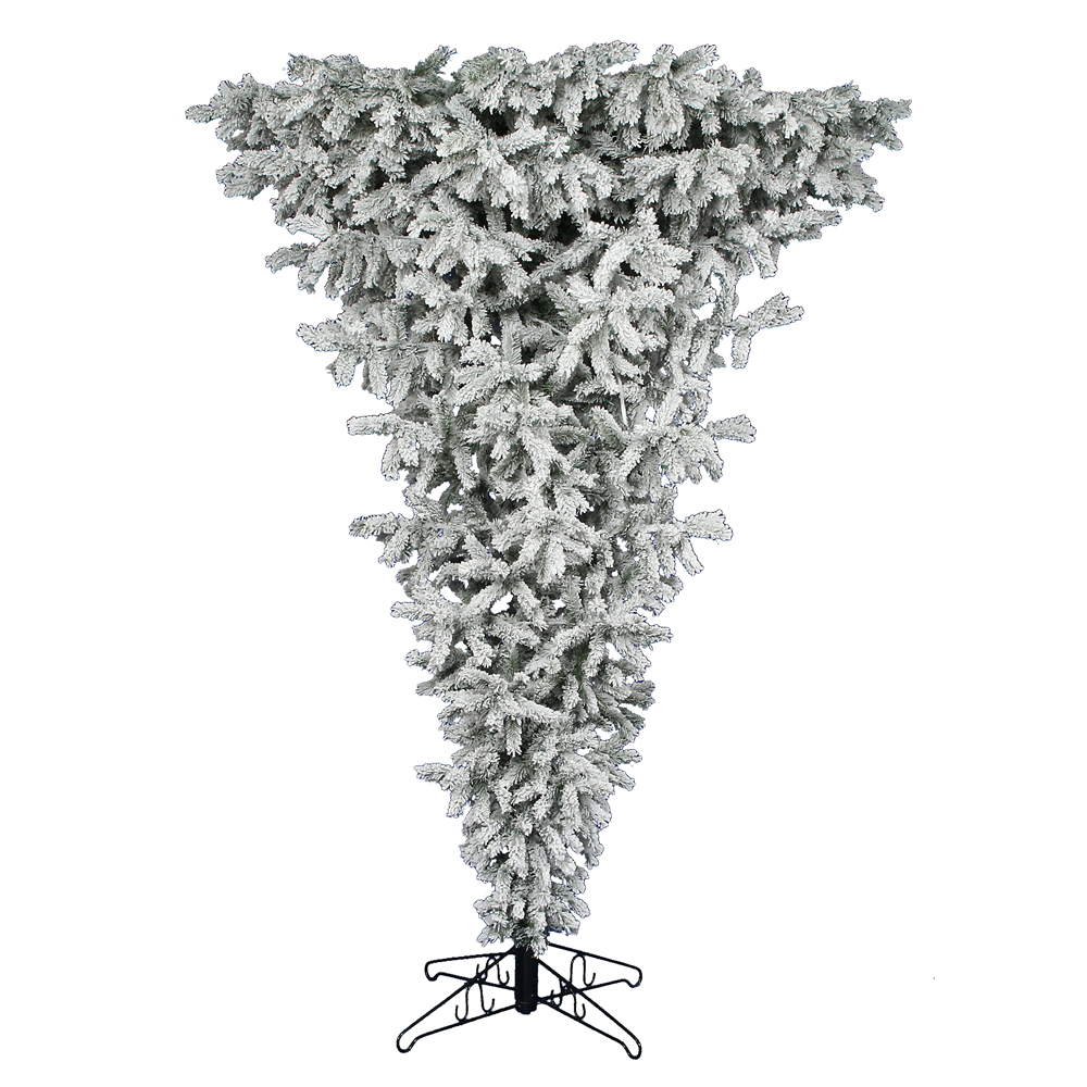 Flocked Upside Down Tree