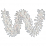 9 foot x 16 inch Crystal White Garland: Frosted LEDs