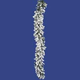 9 foot x 12 inch Flocked Alaskan Garland: Unlit