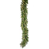 9 foot x 12 inch Douglas Fir Garland: Clear LEDs