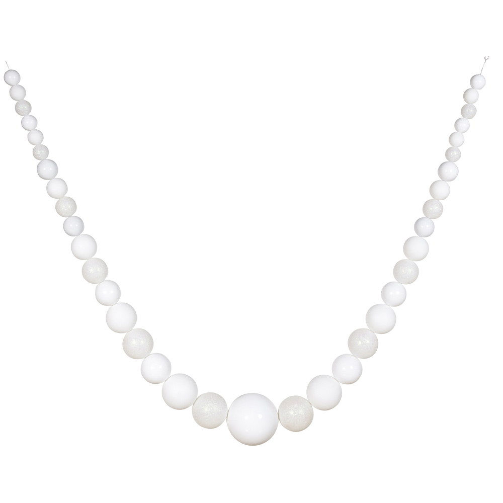 inch Matte Shiny Glitter Ornament Ball Necklace Garland