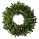 24 inch PE/PVC Cashmere Pine Wreath: Unlit