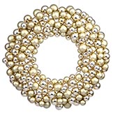 36 inch Gold Colored Ball Wreath