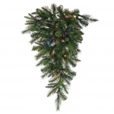 36 inch PE/PVC Cashmere Teardrop - B/O with Timer: Multi-Colored LEDs