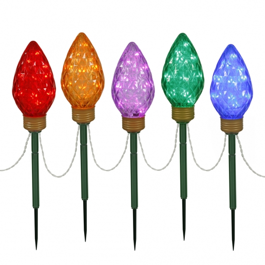 8.5 inch C9 LED Light Stakes with 100 Lights