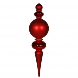 62 inch Red Finial Shiny-Matte-Glitter Ornament