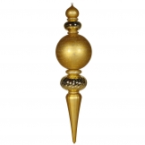 62 inch Gold Finial Shiny-Matte-Glitter Ornament