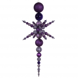 76 inch Purple Snowflake Finial Ornament