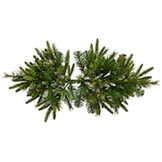 36 inch PE/PVC Cashmere Pine Swag: Unlit