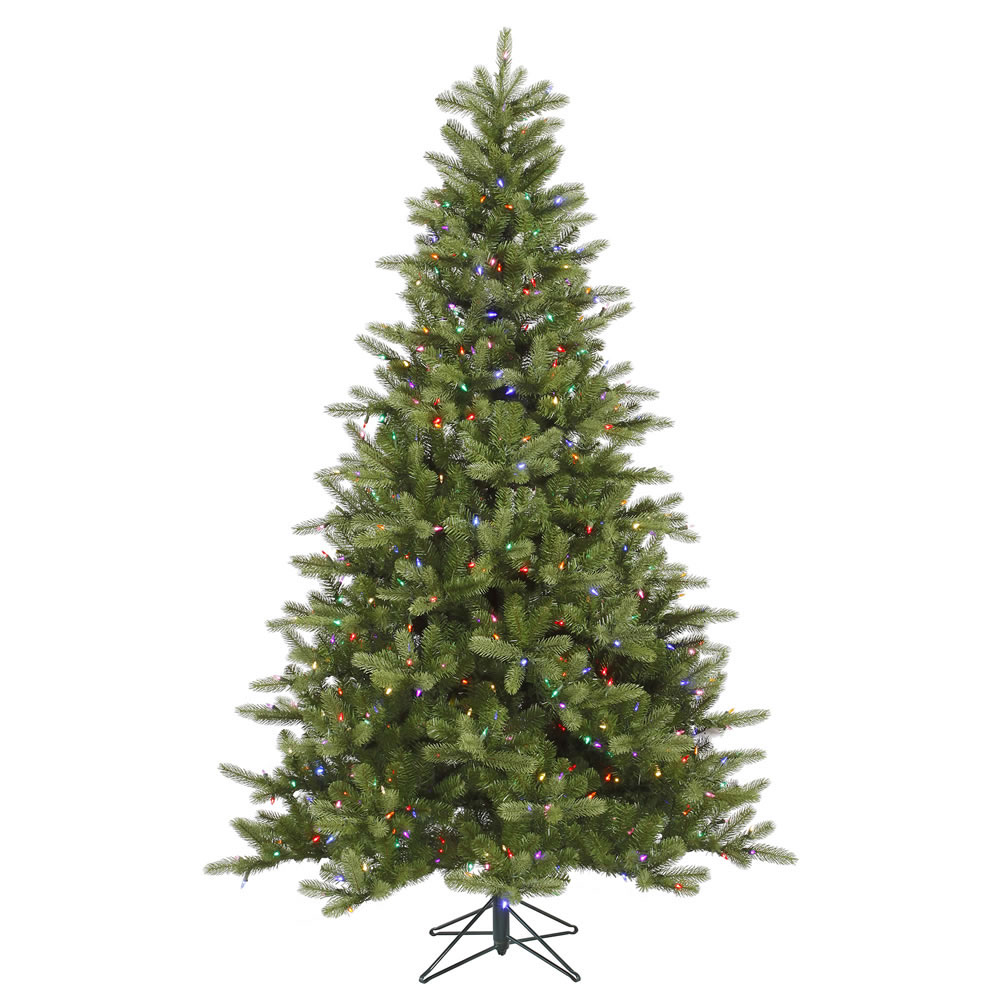 5.5 foot PE/PVC King Spruce Christmas Tree: Multi-Colored Lights | A124457