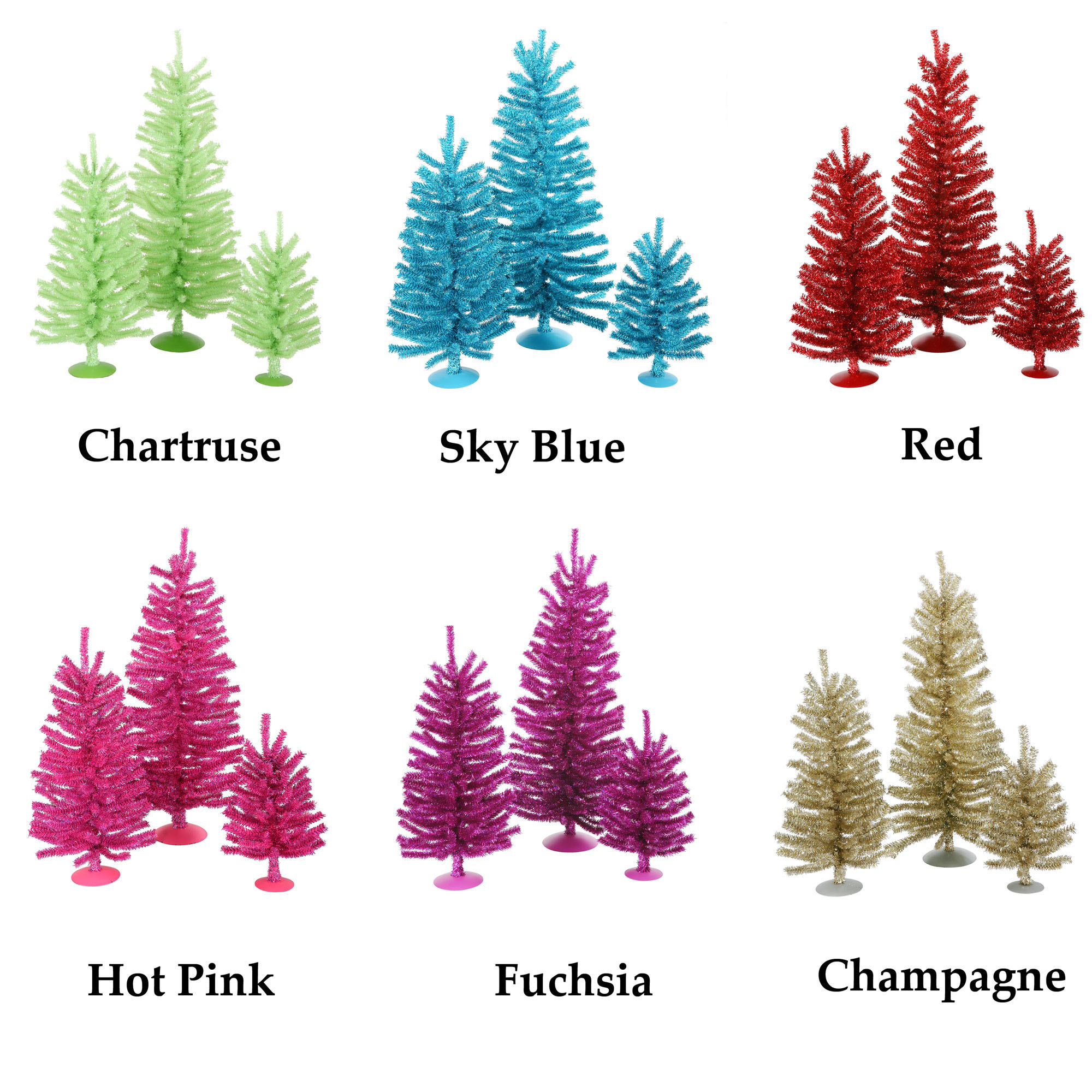 Colorful Mini 3-Tree Set