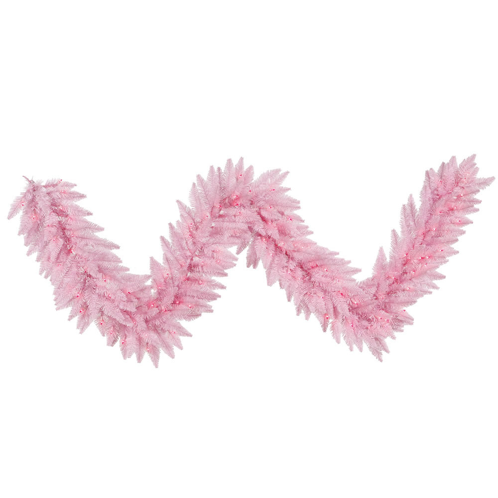 9 foot pink fir garland with pink lights k123815 vickerman 9 foot pink fir garland with pink lights k123815 vickerman