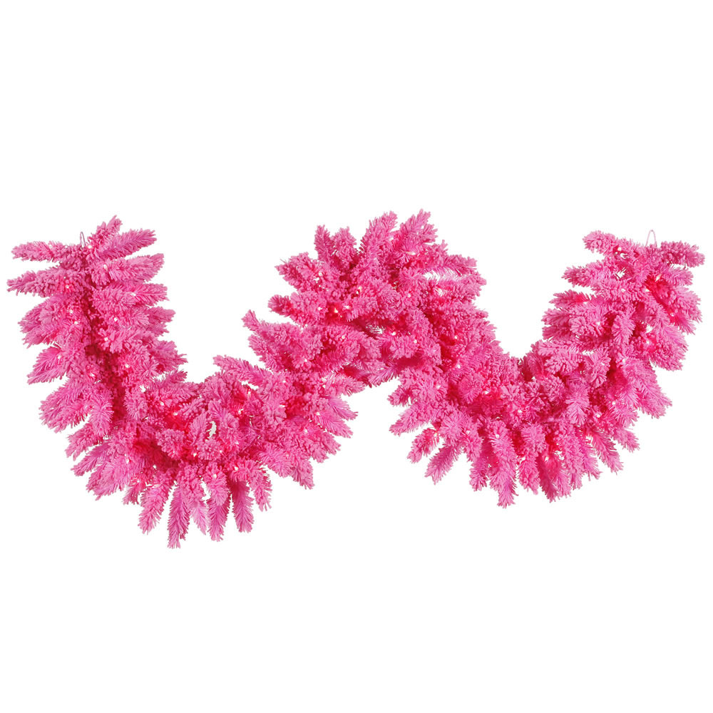Colorful Flocked Garland in Multiple Colors