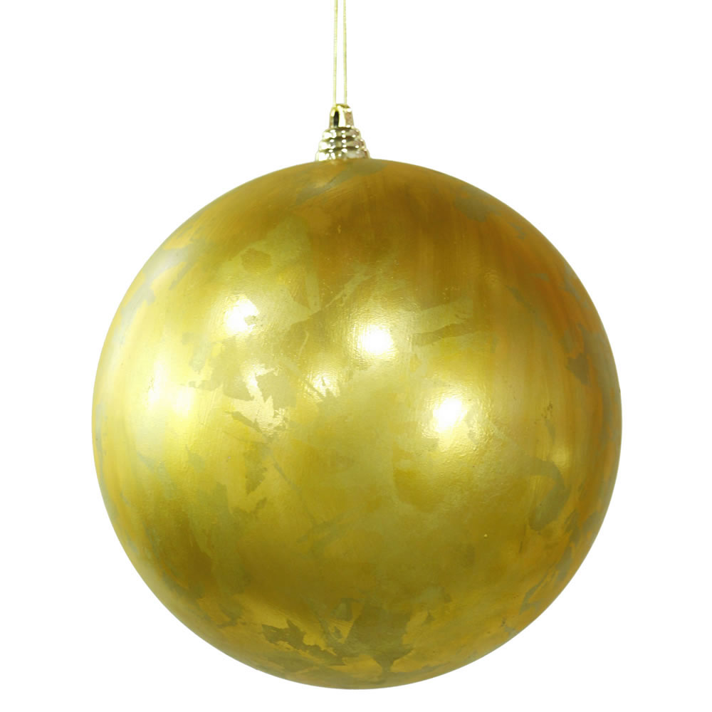 Antique Gold Foil Finish Ball Ornament