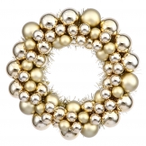 12 inch Gold Colored Ball Wreath