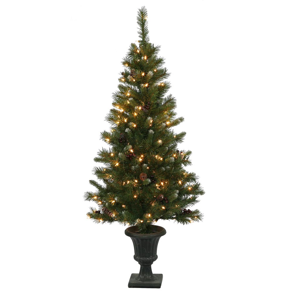 5 foot ashberry christmas tree in urn clear pre lit lights d136451 5 foot ashberry christmas tree in urn clear pre lit lights d136451