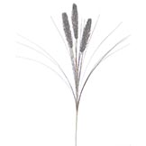 28 inch Artificial Glitter Wheat Spray: Silver