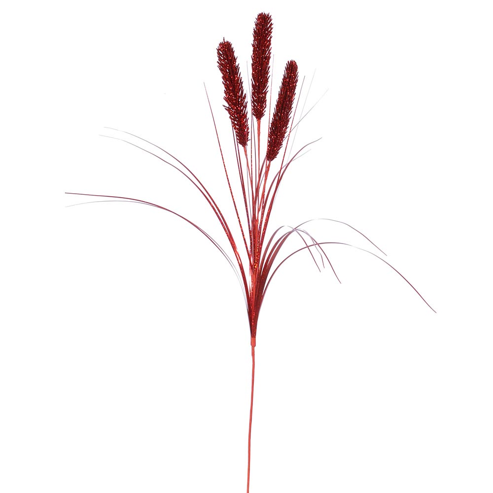 inch Artificial Glitter Wheat Spray