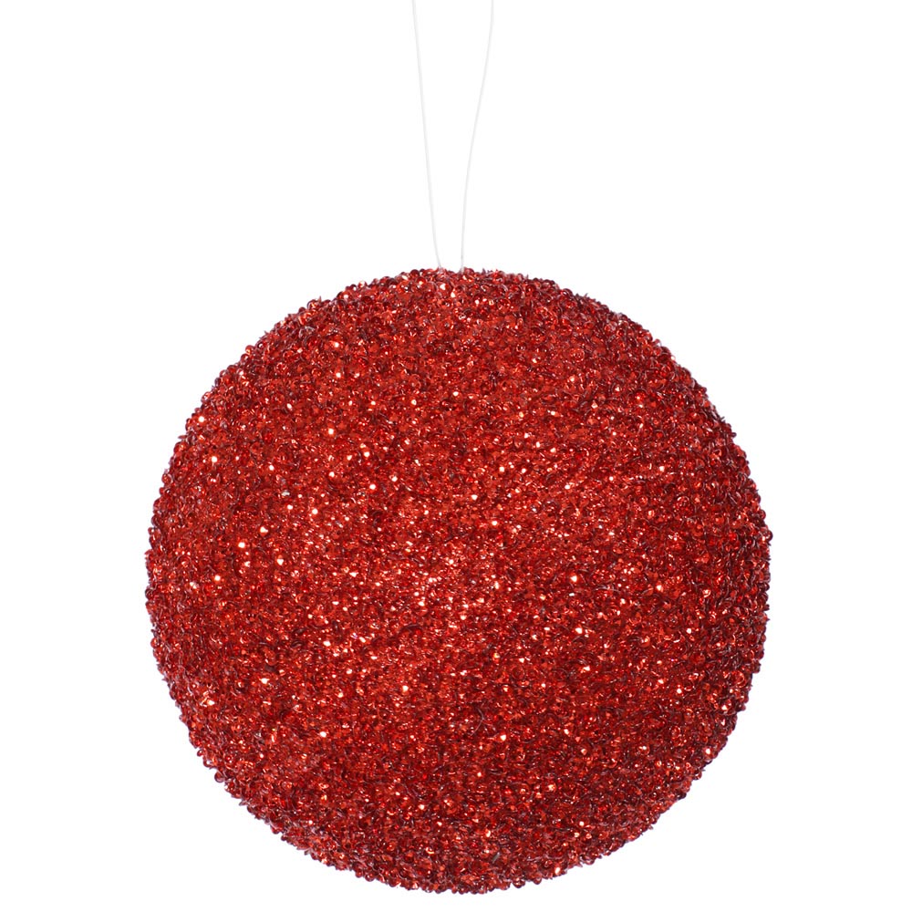 Beaded Sequin Ball Christmas Ornament