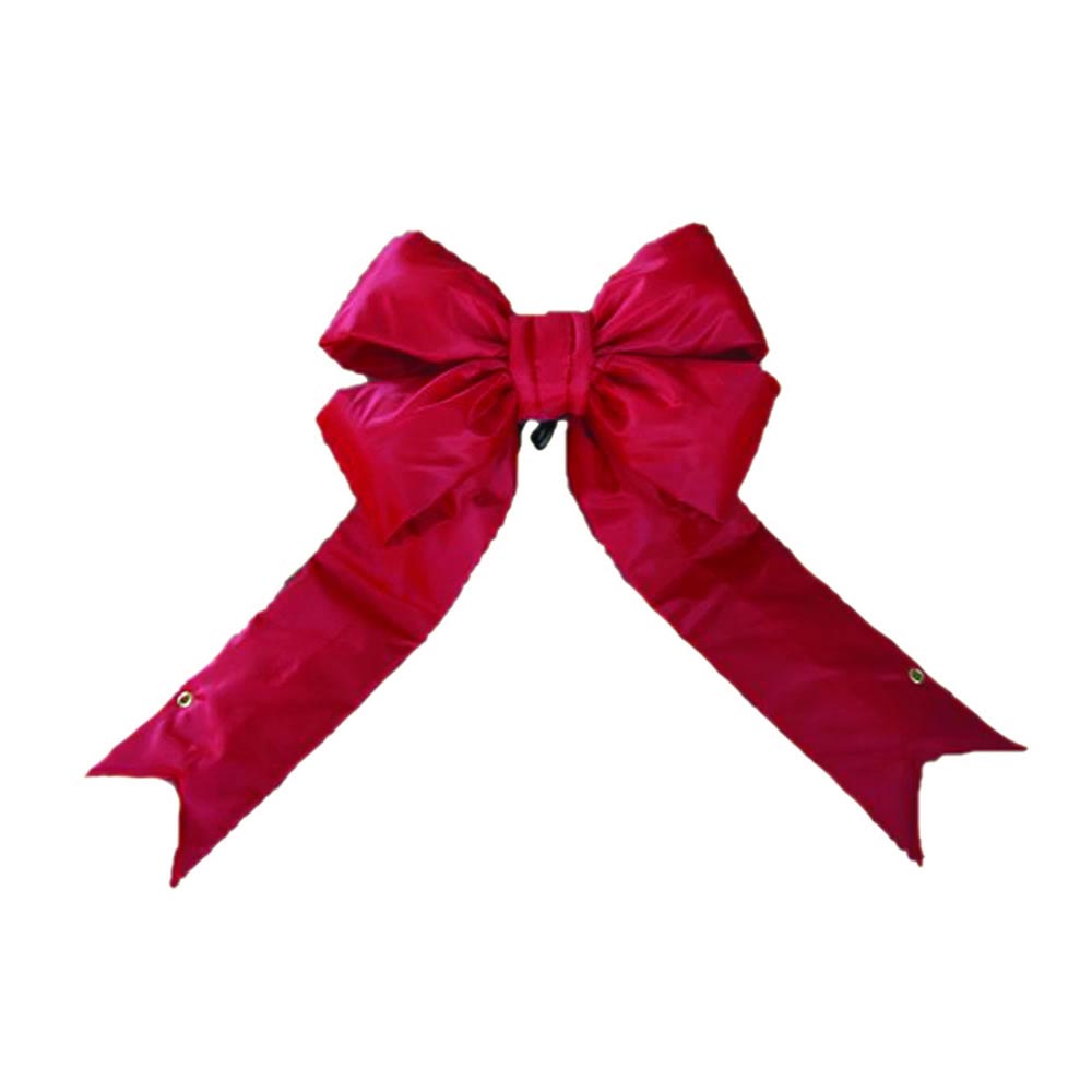 Artificial Red Nylon Outdoor Christmas Bow 48 x 60 inch L130348