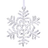 5 inch Artificial Clear Acrylic Christmas Snowflake Ornament