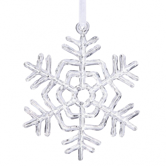 5 inch Artificial Clear Acrylic Christmas Snowflake Ornament