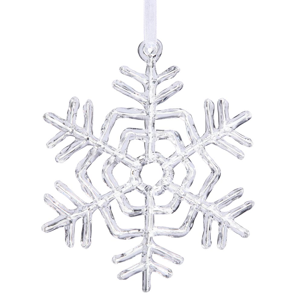 Artificial Clear Acrylic Christmas Snowflake Ornament