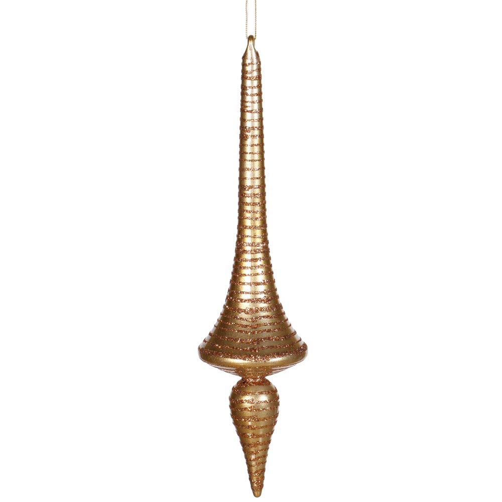 12 Or 24 Inch Matte-glitter Finial Drop Ornament (set Of 2)