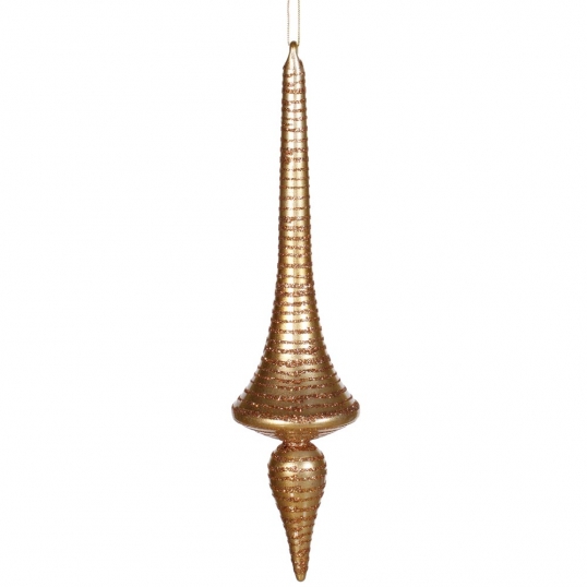 12 or 24 inch Matte-Glitter Finial Drop Ornament (set of 2)