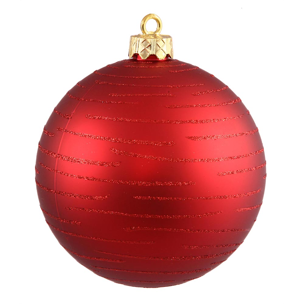 inch Christmas Ball with Glitter Ornament
