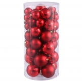 1.5-2 inch Shiny/Matte Christmas Ball Ornaments (set of 50): Red