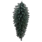 36 inch Artificial Blue Crystal Christmas Pine Teardrop