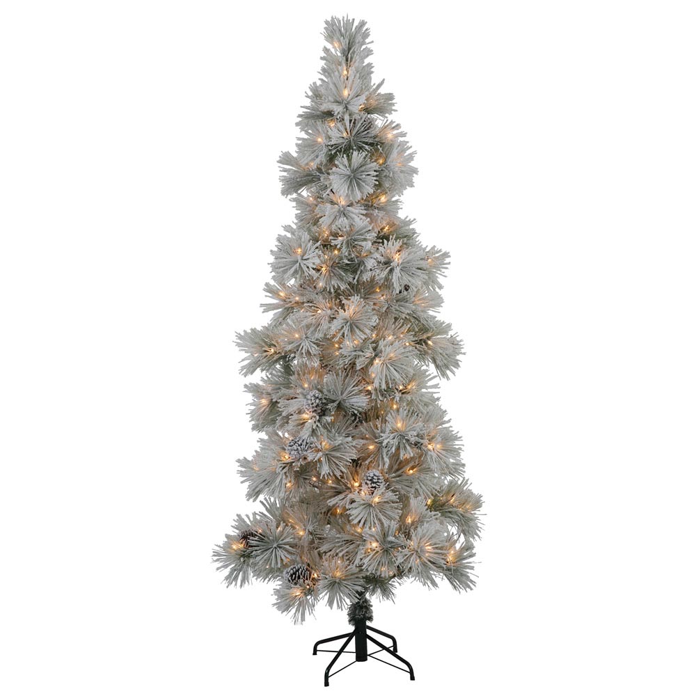 7 foot artificial flocked stone christmas tree clear all 7 foot artificial flocked stone christmas tree clear all
