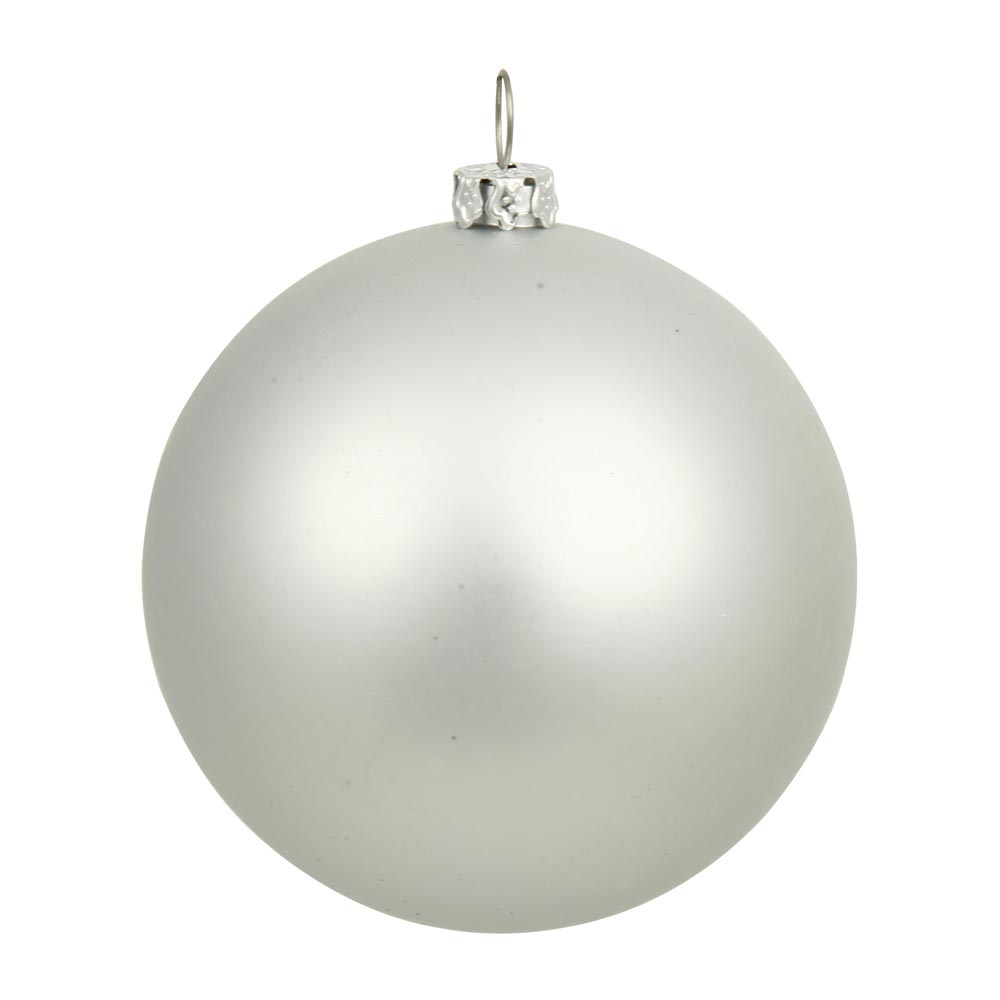 6 inch Matte finished UV/Shatterproof Christmas Ball Silver