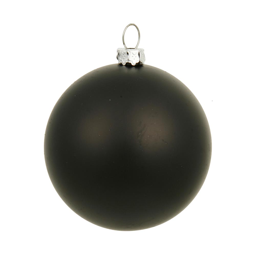 6 inch Matte finished UV/Shatterproof Christmas Ball: Black | N591517MV