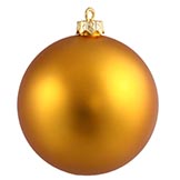 6 inch Matte finished UV/Shatterproof Christmas Ball: Antique Gold
