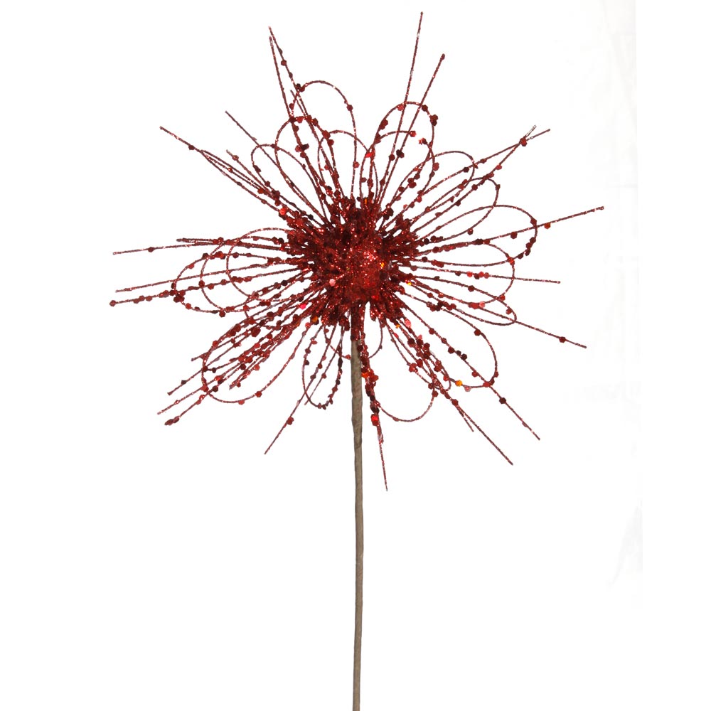 inch Sparkle Blossom Christmas Pick