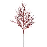 29 inch Sparkle Berry Twig Christmas Spray: Red (Set of 6)