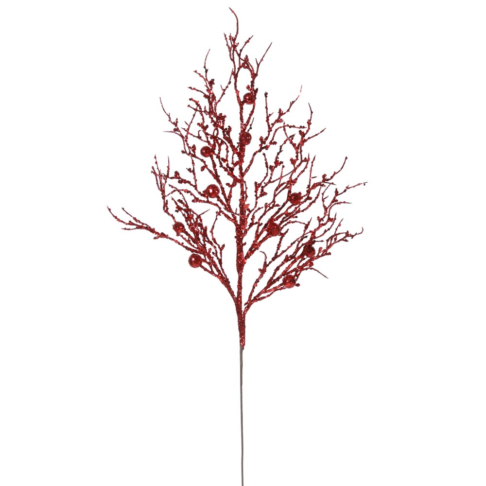 inch Sparkle Berry Twig Christmas Spray (Set of 6)