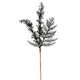18 inch Glitter Cedar Pine Christmas Spray: Black