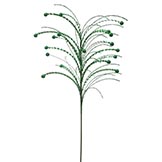 26 inch Sequin Berry Christmas Spray: Green